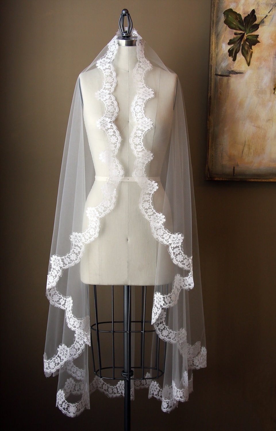 Mantilla Style Veil - The Maria Veil