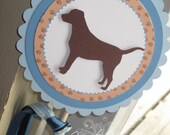 Little Lab Collection: Set of 2 Centerpiece Flags. Lab Party. Lab Shower. Puppy party. Puppy shower. Silhouette puppy. Dog. Il_170x135