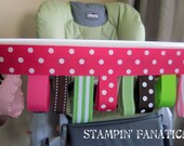 Ribbon Decor Wrap for High Chair: Custom made high chair wrap. Ribbon decor for high chair. High Chair Banner. Ribbon Banner.
