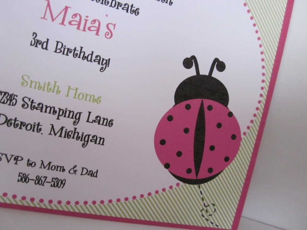 Little Ladybug Collection: Ladybug Invitations. Lady Bug Birthday. Ladybug Birthday Invites. Set of 12. Il_570xn