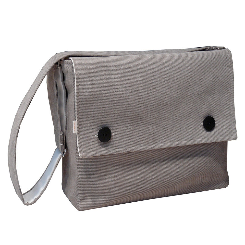 15" Laptop Messenger Bag - Brown Corduroy Messenger Bag