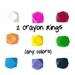 2 Bling Crayon Rings - TWO rings - size 4
