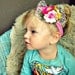 Bright Felt Flowers Headband with vintage millinery flowers, wool felt