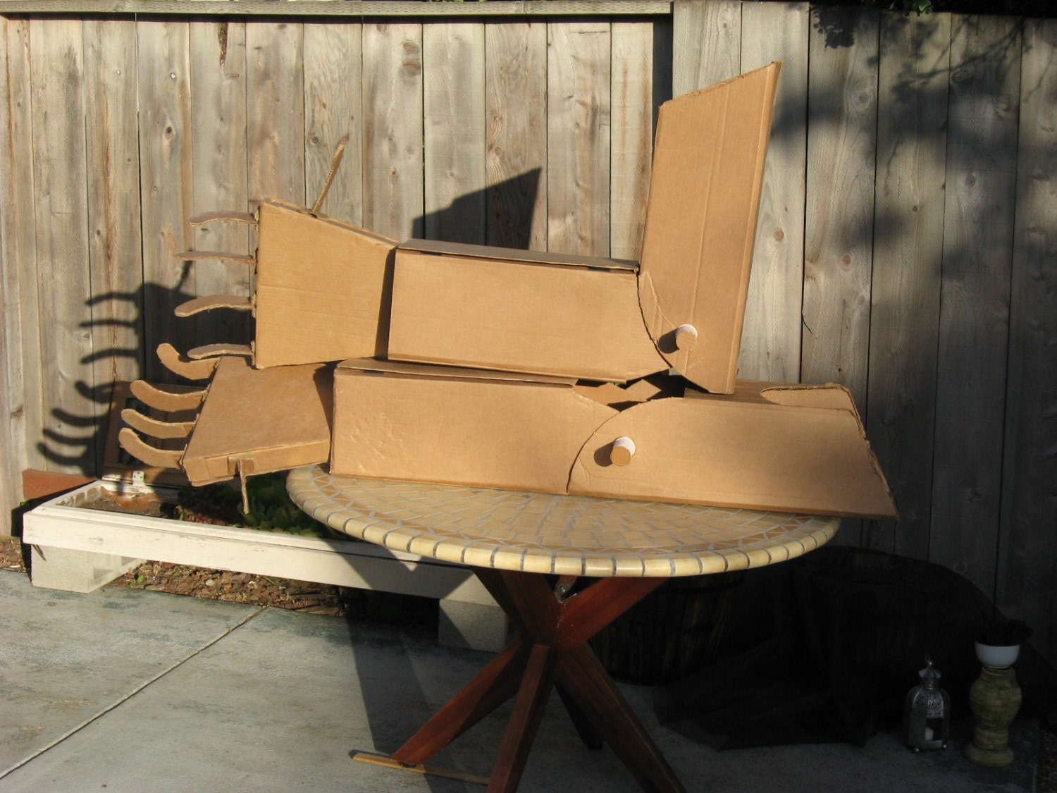 Giant Cardboard Robot Arms