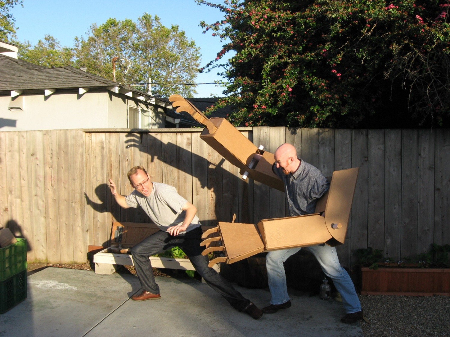 Giant Cardboard Robot Arms