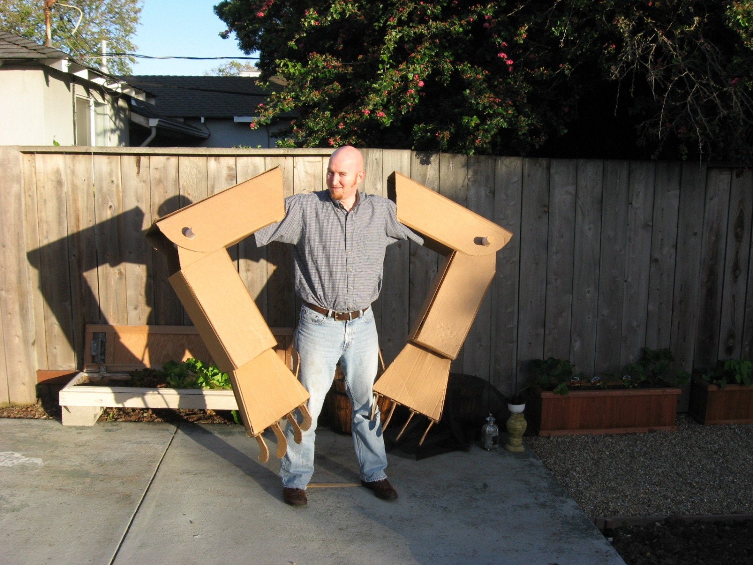 Giant Cardboard Robot Arms