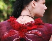 Felted Vest - Felted Clothing - felt  vest -merino wool - in Regal Summer