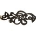 Black leather cuff bracelet - laser cut swirl design
