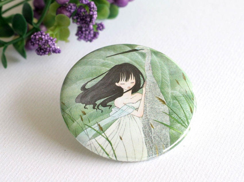 Over The Meadow Field - Pocket Mirror