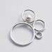 FREE SHIPPING-circular ring with a pearl (sterling silver)-made to order