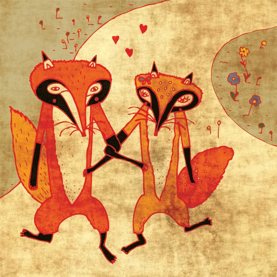 SALE The 3 fox prints