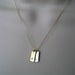 Personalized necklace, mixed metal initial rectangle tag necklace, two letter charms, lovers necklace, friends necklace