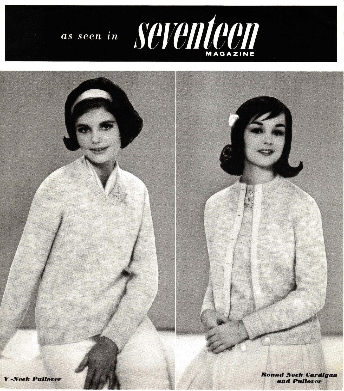 3 Vintage Sweater Patterns PDF Format V-Neck and Pullover Sweater Set