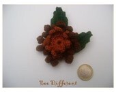 Crochet flower apllique, Embellishment. hairclip, headband for little princess