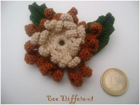 Crochet flower apllique, Embellishment, hairclip, headband for little princess