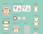 Circus or Carnival Party Premium Set by FLIPAWOO - Customized Printable Files