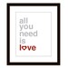 All You Need is Love Digital Print Typography The Beatles Lyrics Quote Red Heart Modern Home Decor Mothers Day