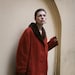 Brick Orange Wool coat Mink collar 1960ies