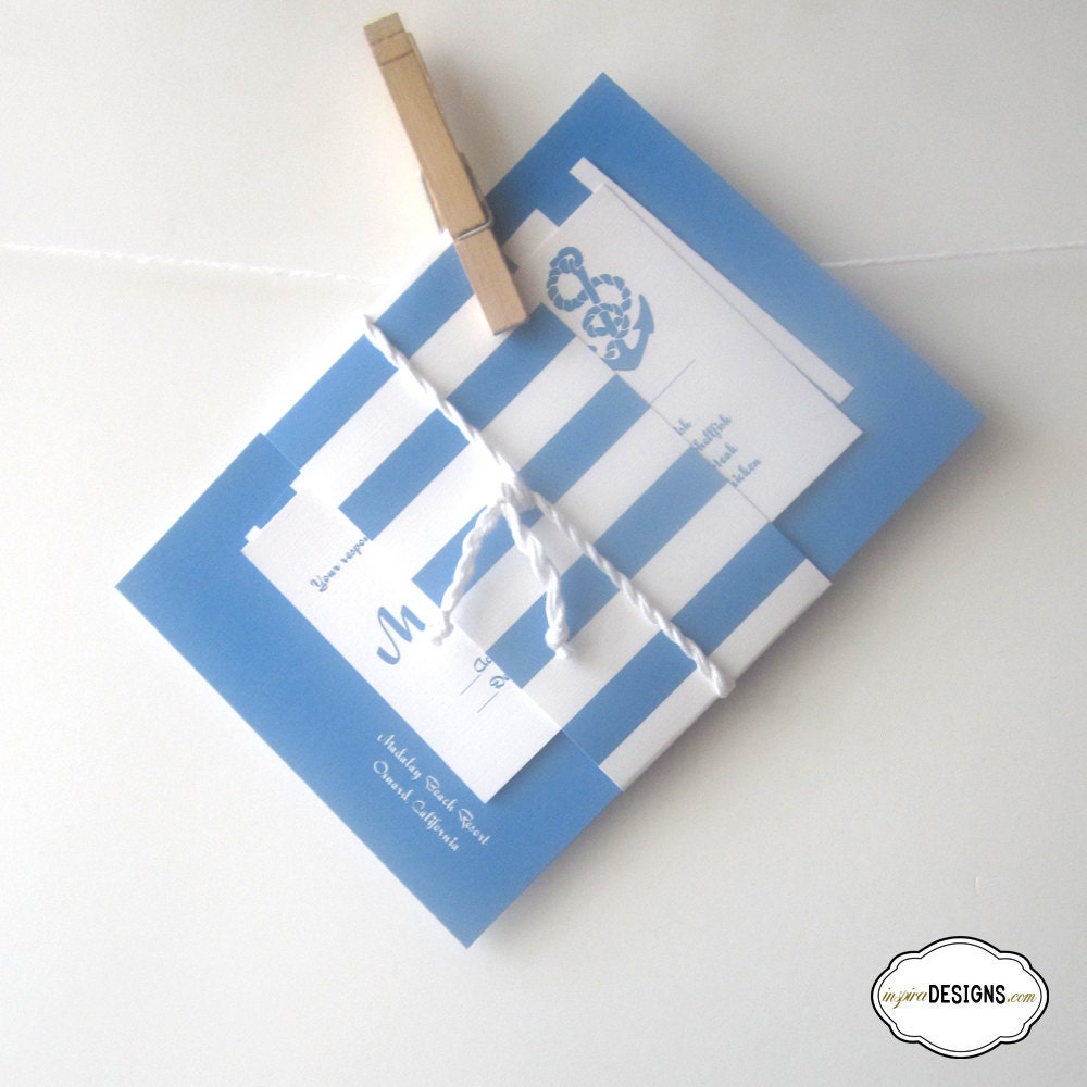 Nautical Anchor Invitation DEPOSIT