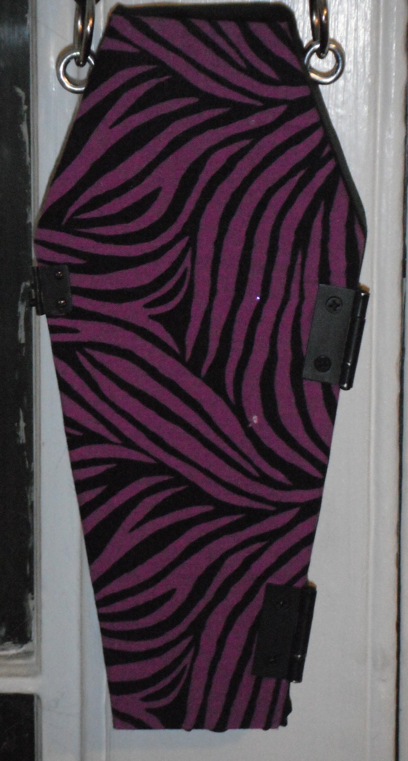 Purple striped coffin case