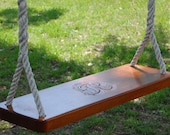 The Ultimate Tree Swing (with) hand carved initial