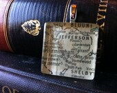 Vintage Map Pendant