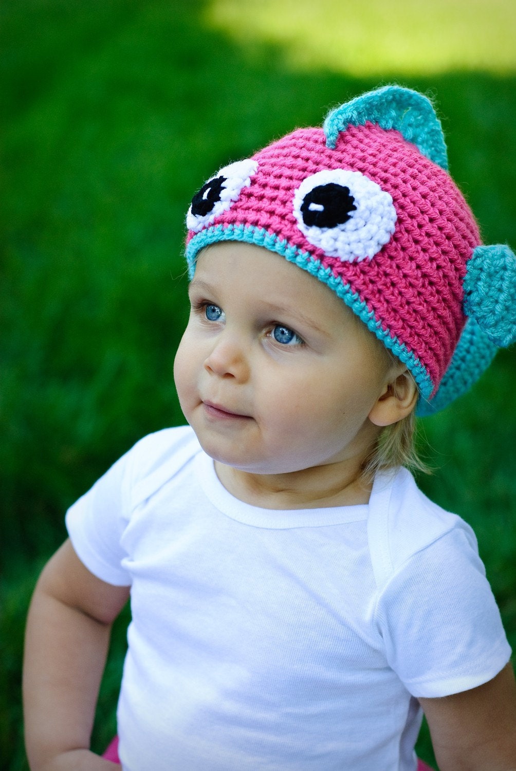 Fun Fishy Friends...Crochet Hat...Made to order in any size...NB - Adult...With or Without Ear Flaps and ties...Perfect for Birthdays, Valn