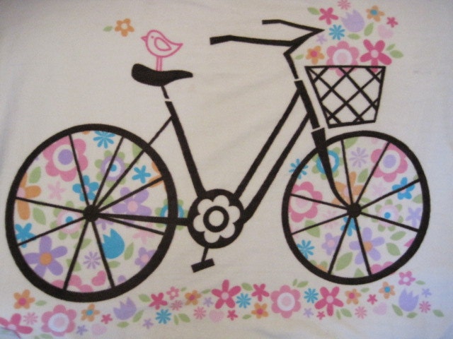 Bicycle Outline with Blue Blanket
