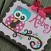 LEYAH OWL - Handpainted Custom Name Canvas 11x14