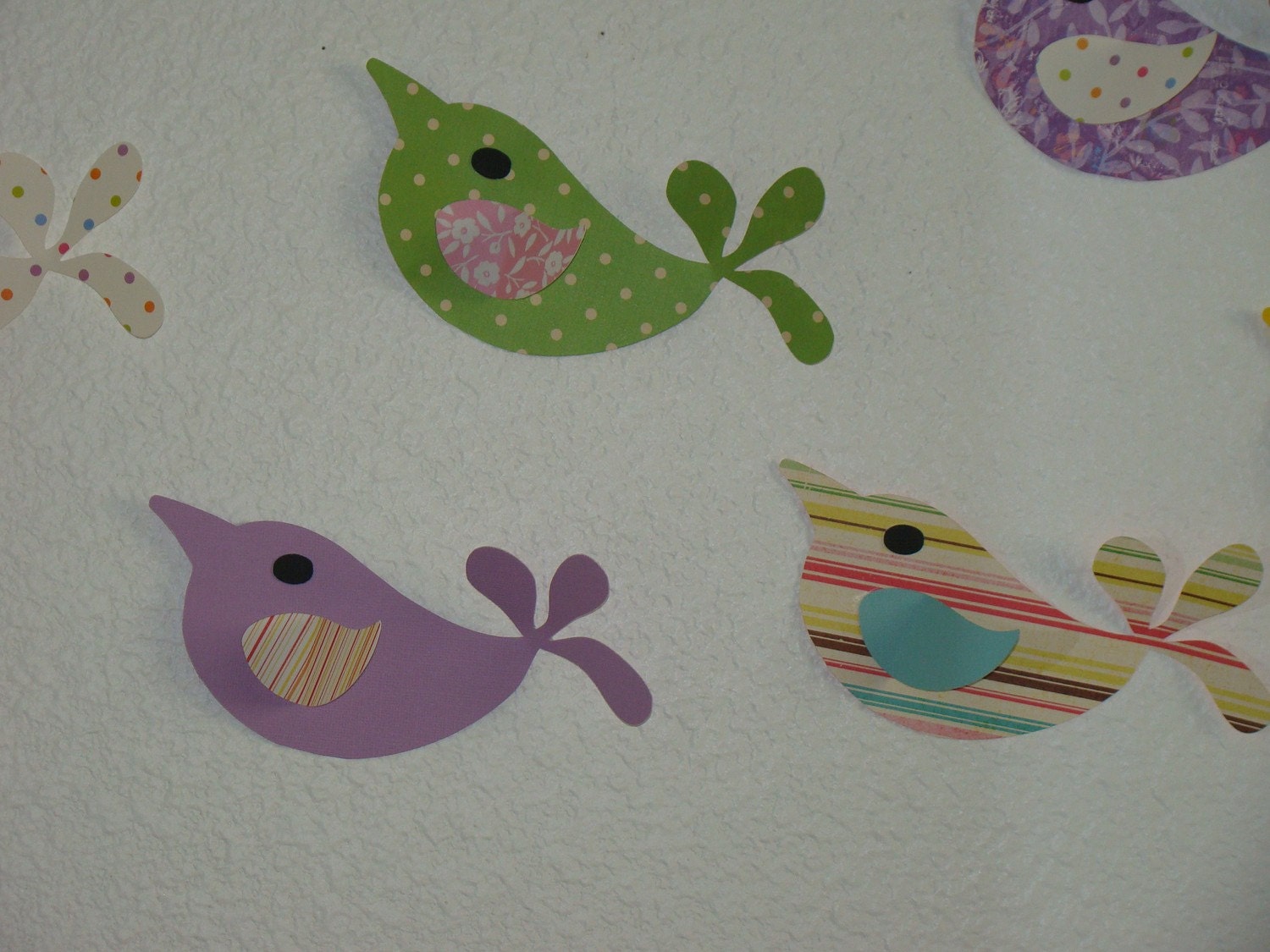 3D Wall Art Decor Pretty Birds Adhesive Included