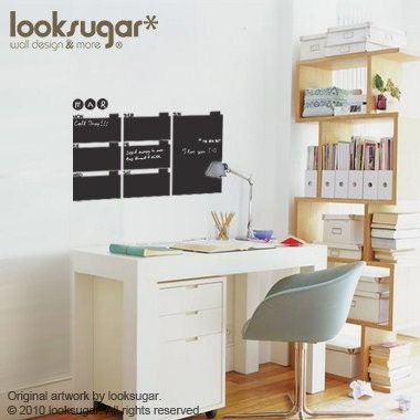 Weekly planner chalkboard wall decal- Vinyl Sticker Modern Contemporary Calendar