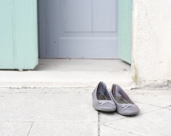 Ballerina Shoes Photography print South of France French home decor pastel colors wall decor poster 8X10 still life photography
