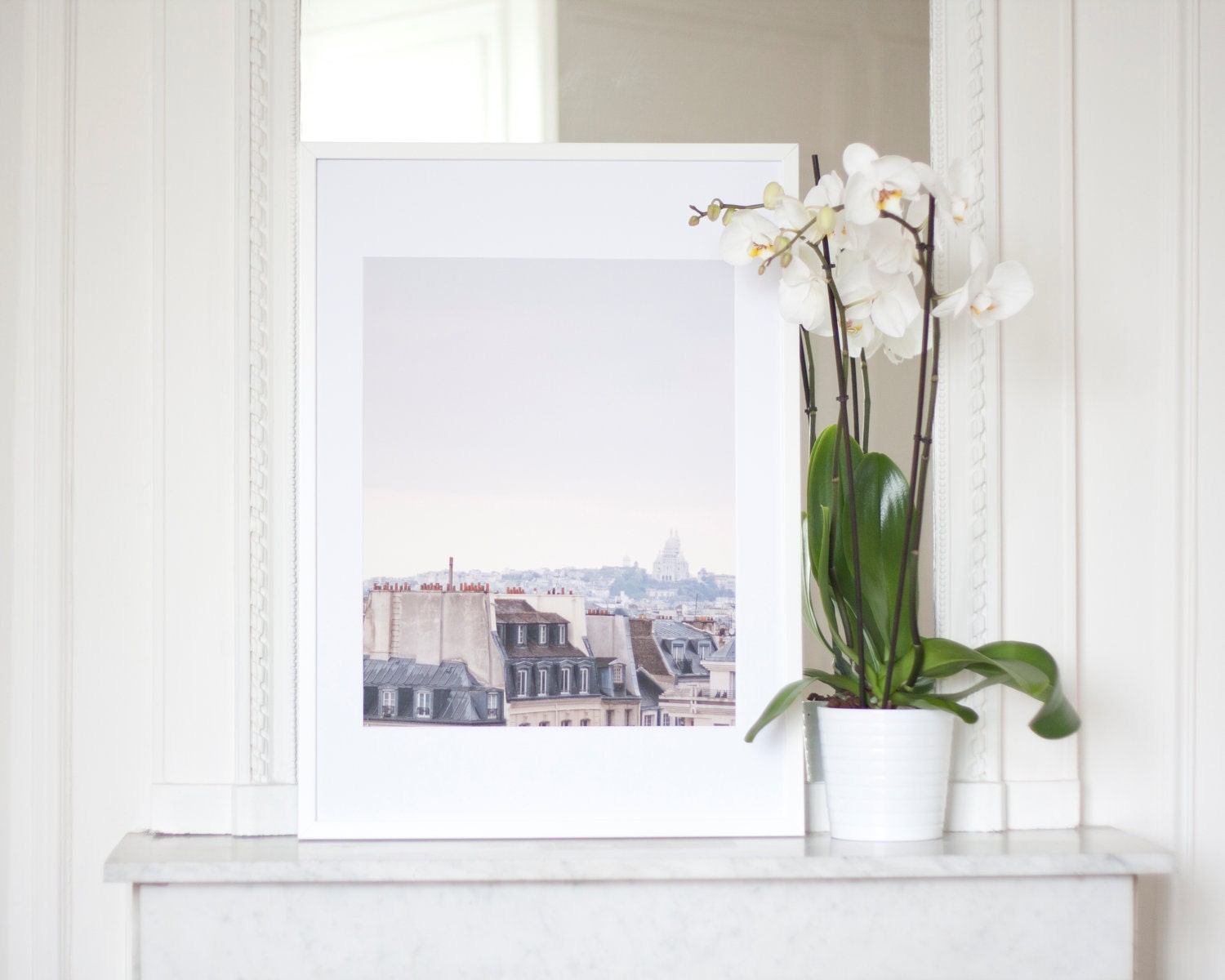 Paris Photography print Home Decor 16x20 Fine Art Architecture Landscape Photography French home decor Sunset Grey Pink Wall art poster