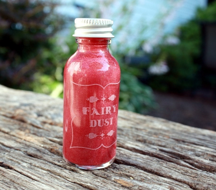 Vintage Letterpress Style - Fairy Dust Bottle