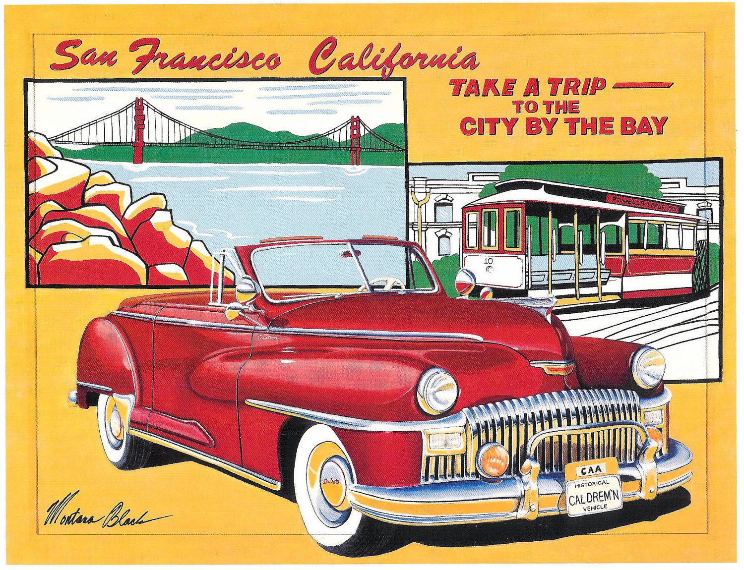 Classic Car Art "Cal Dream'n" 16x20 Limited Edition Giclee Print