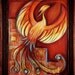 Original Art Print "Fiery Phoenix" 16x20