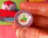 Purple and Green Pop Art Dish 1/12 scale dollhouse miniature