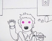 ACEO Zombie Drawing Original