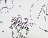 Undead Art ACEO Original Zombie Drawing