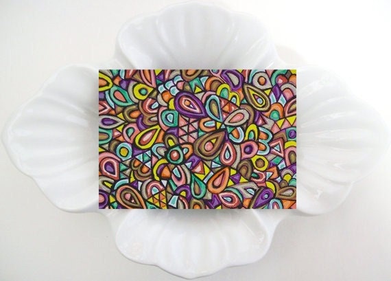 Original Zen Doodle ACEO Miniature Artist Card