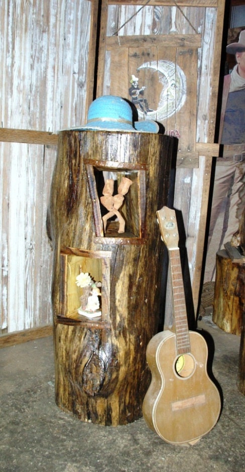 Rustic log table or stand