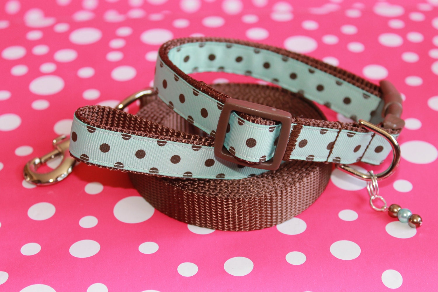 Medium 3/4" Dog Collar and Leash Set