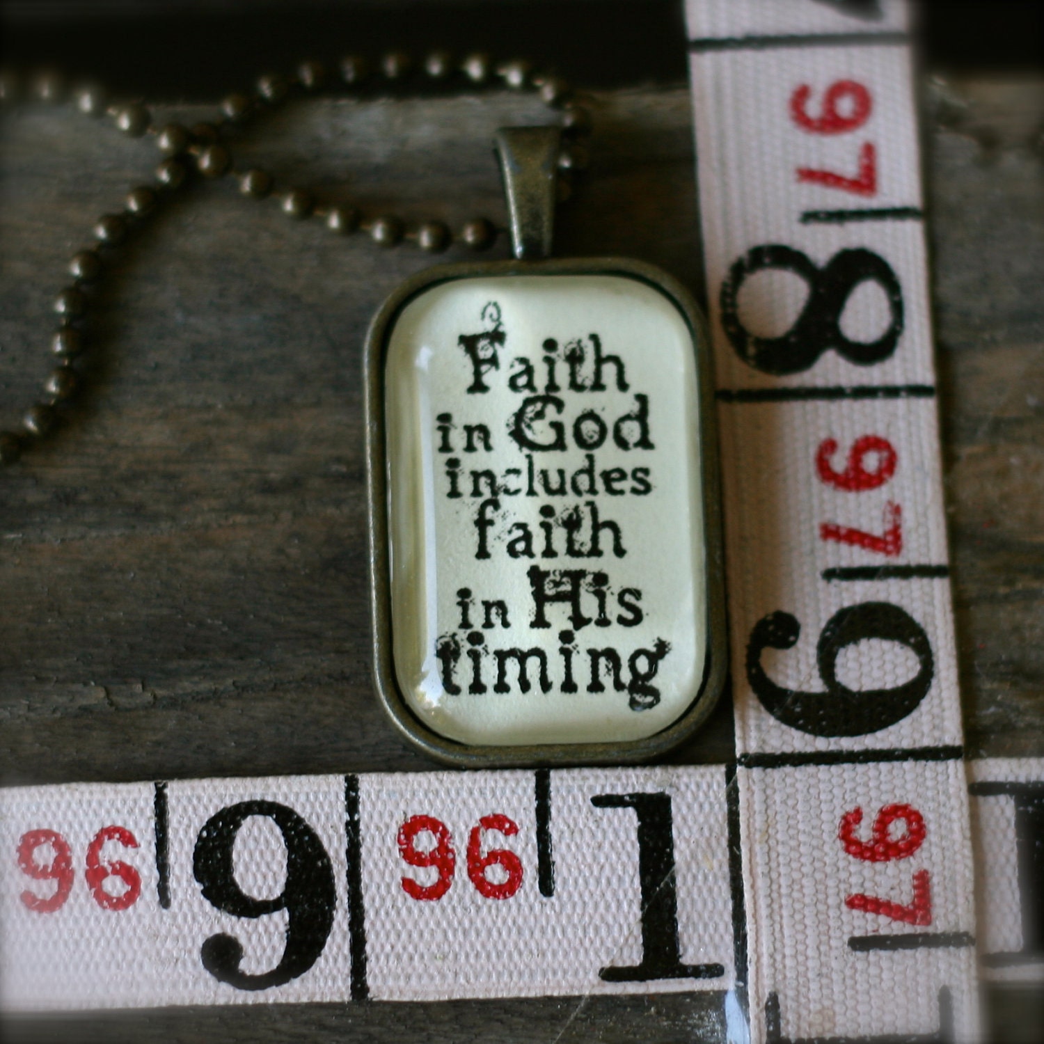 FAITH in God includes faith in His timing necklace