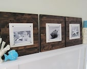 Set of 3 Xtra Large Dark Stained Plank Frames for 8x10