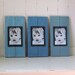 Set of Three Plank Frames with Shades of Turquoise  for 4X6 Pictures