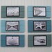 Set of Six Plank Frames with Shades of Turquoise  for 5x7 Pictures