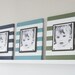 Large Navy Blue Wood Stripe Frame for 8x10
