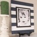Large Navy Blue Wood Stripe Frame for 8x10