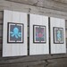 Set of 3 Long White Plank Frames with 5x7 Sea Animals Prints