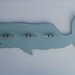 Seafoam Whale Coat Rack with Boat Cleats